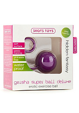 Вагинальные шарики для тренировки интимных мышц GEISHA SUPER, фиолетовые