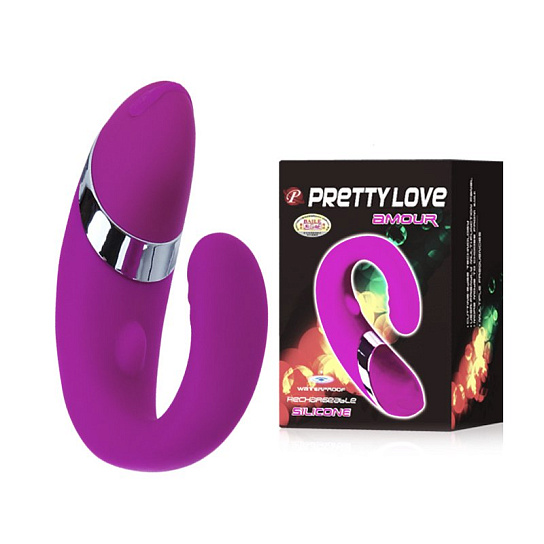 Вагинально-клиторальный вибратор из силикона, Pretty Love