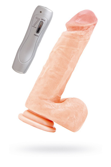 Вибратор RealStick 101 телесный, с выраженной головкой, 21 см