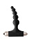 Анальная пробка Splendor рельефной формы с вибропулей, черная