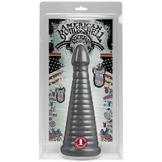 Анальная пробка-пирамида Rockeye, серая 27,9 см