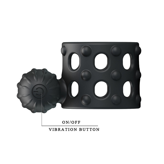 Эрекционное виброкольцо с текстурой-сетка Osborn