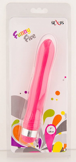 Вибратор классический водонепроницаемый, Sexus Funny Five, розовый