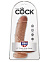 Фаллоимитатор на присоске загорелый с шариками King Cock 14.6 см, загорелый Фаллоимитатор на присоске загорелый с шариками King Cock 14.6 см, загорелый