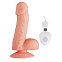 Вибратор с мошонкой на присоске Function Ballsy Stud, телесный