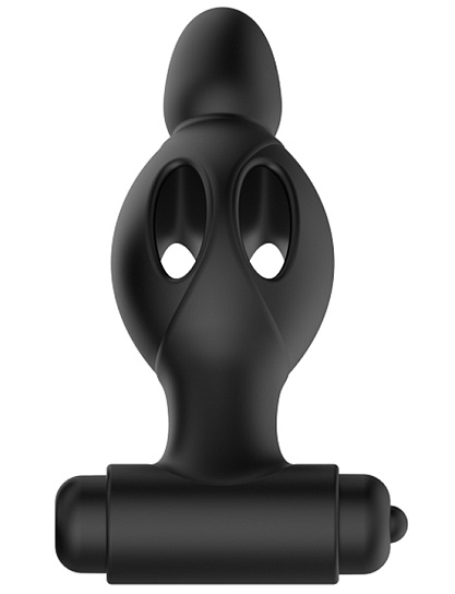 Анальная пробка с вибропулей рельефной формы Baile Mr.Play