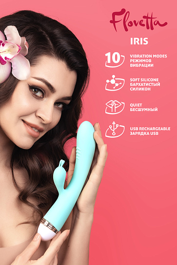 Вибратор-кролик Toyfa Flovetta Iris из мягкого силикона