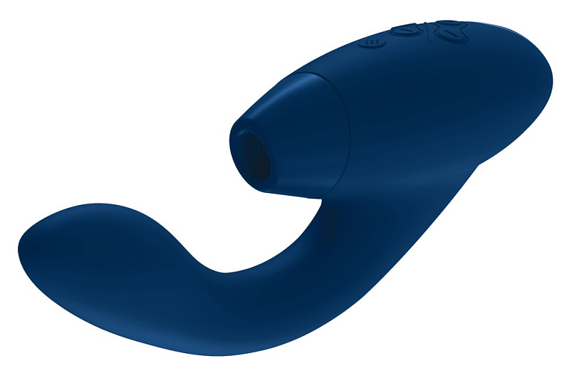 Клиторальный стимулятор Womanizer Duo с технологией Smart Silence, синий