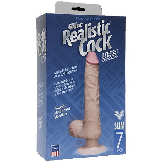 Вибромассажер-насадка реалистик со съемным вибратором, 22 см