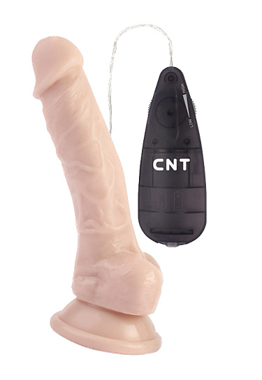 Реалистичный вибратор CNT Realistic Vibrating Dildo, телесный