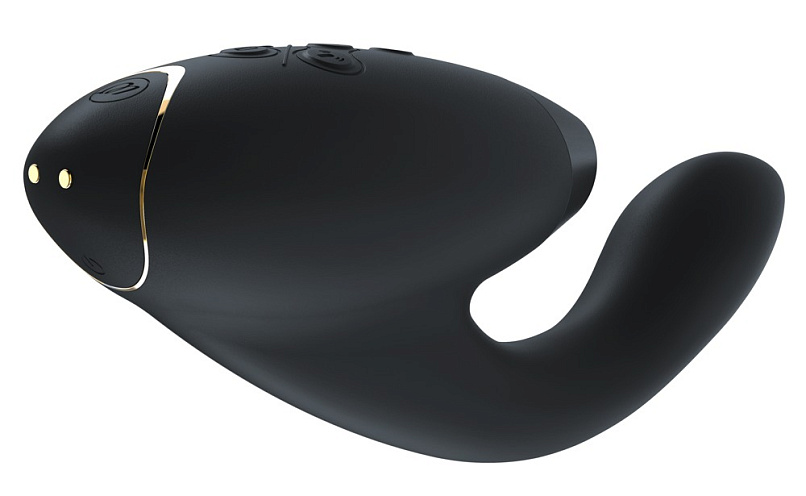 Клиторальный стимулятор Womanizer Duo с технологией Smart Silence, черный