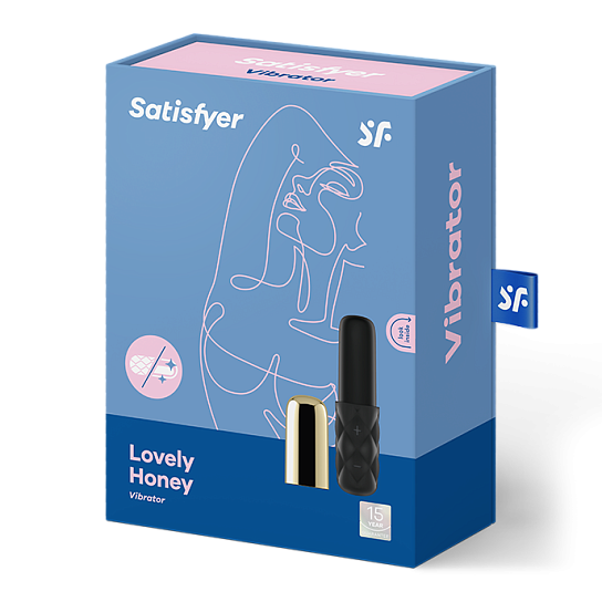Вибропуля Satisfyer Lovely Honey, черно-золотая