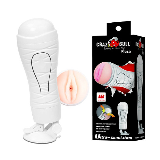 Мастурбатор с реалистичной вагиной в тубе на присоске