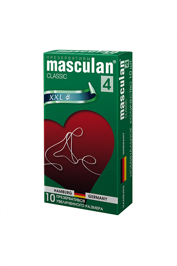 Презервативы MASCULAN CLASSIC 4 размера XXL, 10 шт