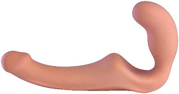 Безремневой страпон с анатомически созданной формой, 10 см, телесный