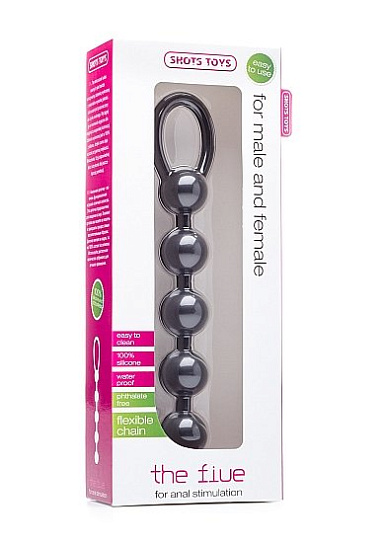 Анальная цепочка The Five для стимуляции ануса, черная