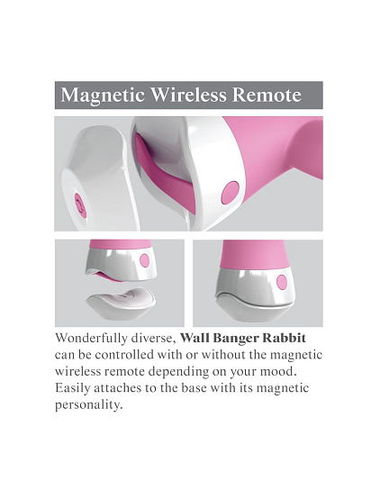 Вибратор-кролик со съемной присоской 3Some Wall Banger Rabbit