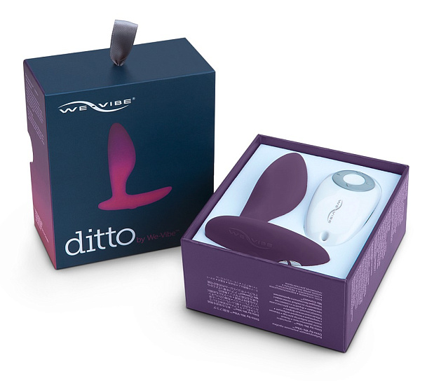 Анальная вибровтулка We-Vibe Ditto с пультом ДУ, фиолетовая