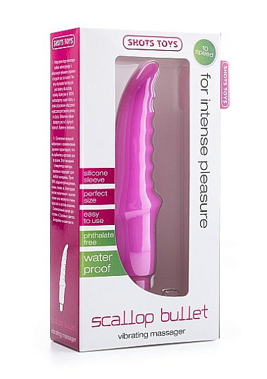 Компактный вибростимулятор из силикона SCALLOP BULLET