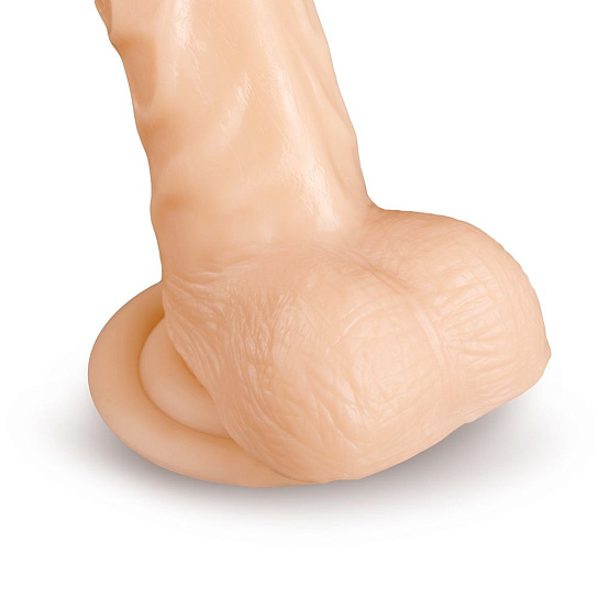 Загнутый фаллоимитатор-реалистик с присоской 17,5 см