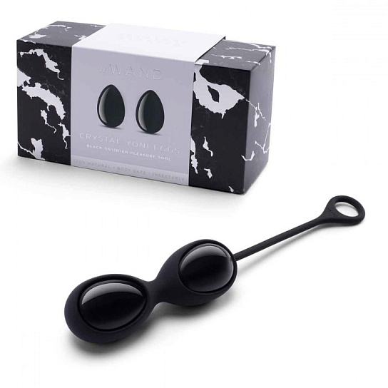 Тренажер для йони-практик Le Wand Crystal Yoni Eggs, черный