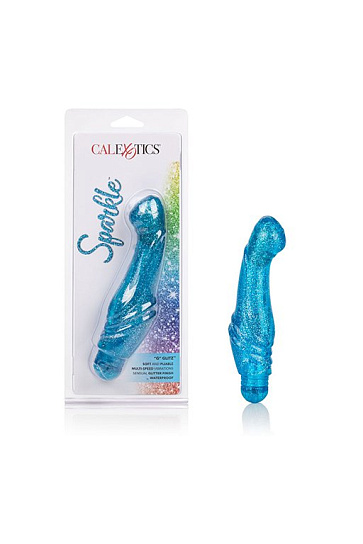 Необычный женский гелевый вибратор Sparkle G Glitz-Blue
