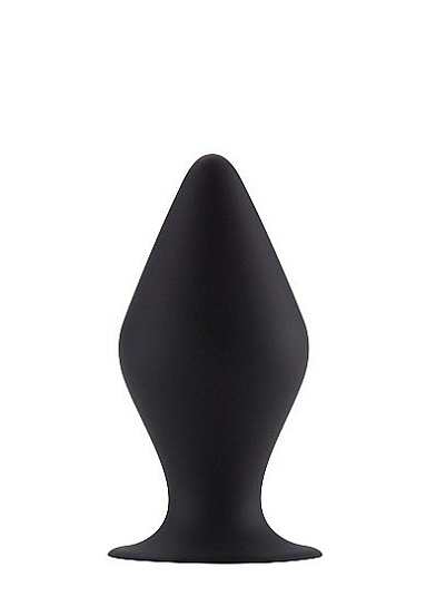 Анальная пробка с основанием, черная