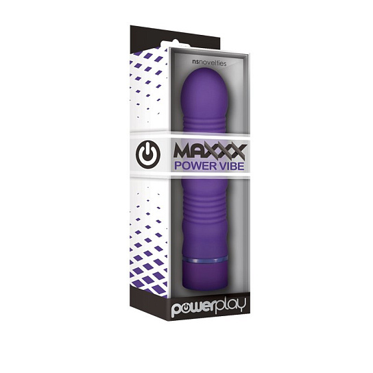 Maxx Power Vibe - Purple женский вибромассажер ребристый