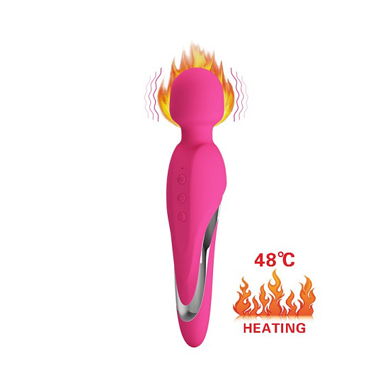 Вибромассажер PrettyLove Antony Heating среднего размера, розовый