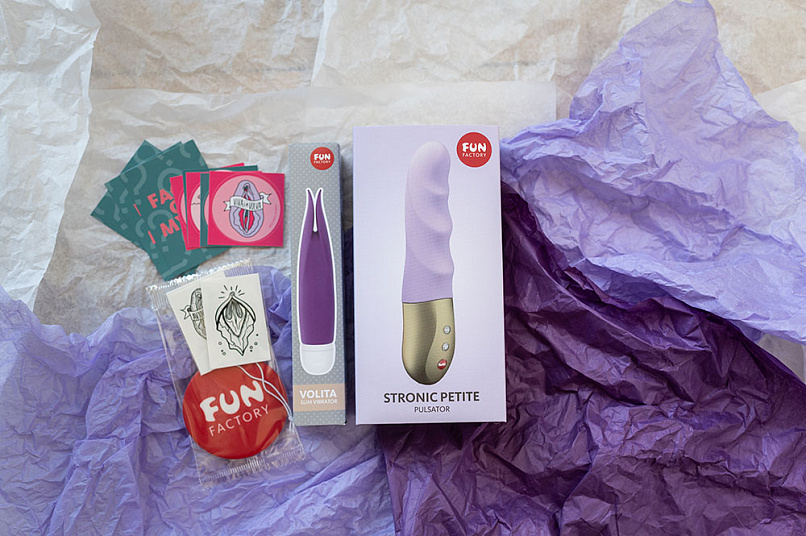Набор Fun Factory пульсатор Stronic Petite + вибратор Volita, лиловый