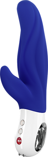 Элитный женский вибратор Lady BI, 22 см, синий