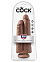 Фаллоимитатор сдвоенный на присоске 9 Two Cocks One Hole 22.9 см, коричневый
