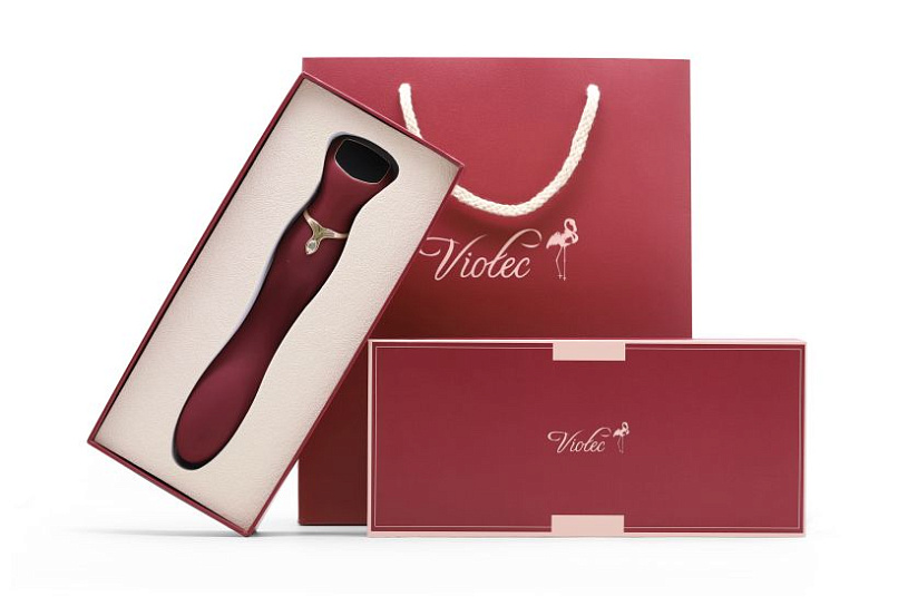 Красивый вибростимулятор Viotec MIRACLE CHANCE, бордовый