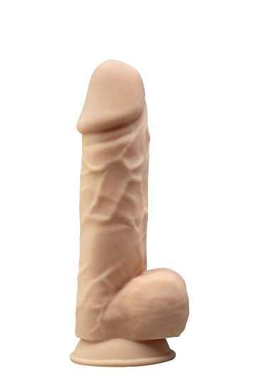 Дилдо с присоской и мошонкой Adrien Lastic SileXD Model 4 (8,5), телесный Дилдо с присоской и мошонкой Adrien Lastic SileXD Model 4 (8,5), телесный