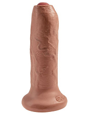 Реалистичный фаллос на присоске 6 Uncut Cock 15.2 см, загорелый