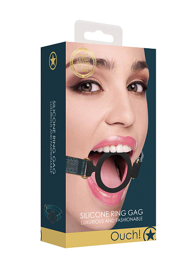 Кляп-кольцо Shots Media Ouch Silicone Ring Gag, зеленый