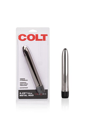 Классический вибромассажер Colt Metal Rod 6,25, серебристый