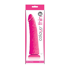 Пенис на присоске Colours Pleasures Thin 8 Dildo, розовый, 18 см