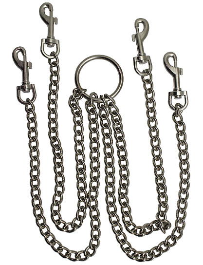 Четыре цепи на кольце, серые