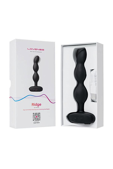 Анальный вибратор с приложением Lovense Ridge, черный