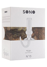 Резиновая анальная пробка Sono №13, диаметр 4.5 см, прозрачная