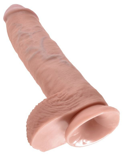 Фаллоимитатор-гигант King Cock с мошонкой, PipeDream, 20 см, телесный