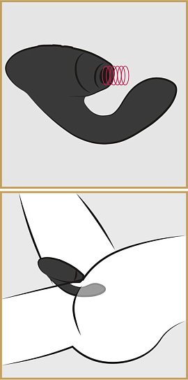 Клиторальный стимулятор Womanizer Duo с технологией Smart Silence, черный