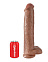 Реалистичный фаллоимитатор-гигант King Cock коричневый 34,3 см