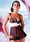 Женская эротическая комбинация SoftLine FIORE черная, M/L