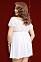 Шифоновый пеньюар SoftLine JOSEPHINE белый, XXXL