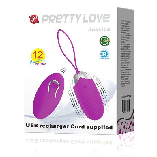 Виброяичко с ребристым рельефом Pretty Love Jessica