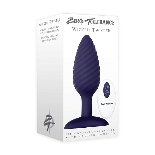 Анальная пробка с вибрацией Zero Tolerance WICKED TWISTER