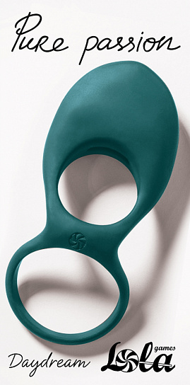 Эрекционное виброкольцо DAYDREAM с подхватом мошонки, зеленое