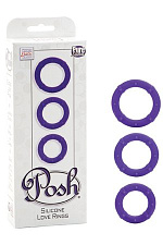 Набор эрекционных колец Posh Silicone Love Rings, фиолетовый